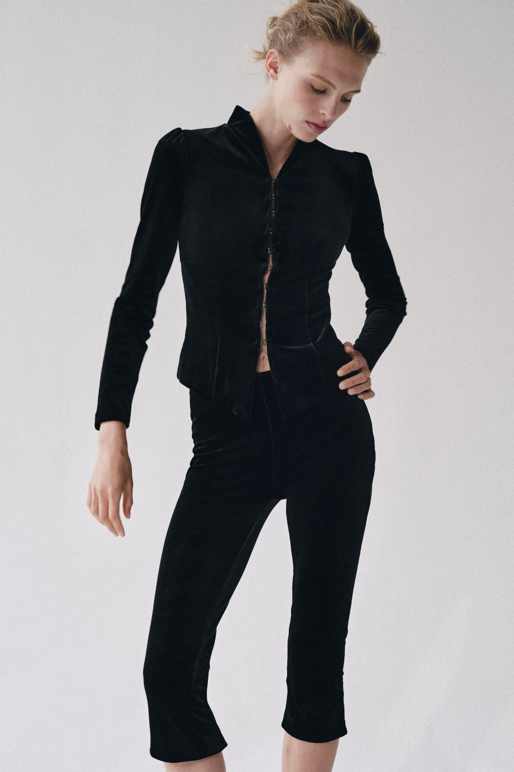 FITTED VELVET JACKET | Zara US