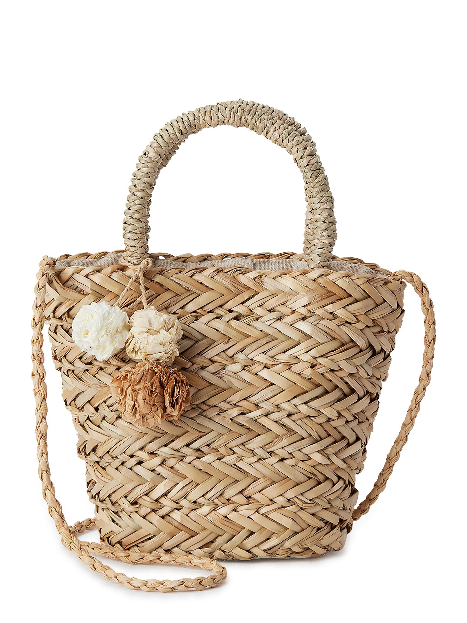 Eliza May Rose Mini Structured Tote with Poms | Walmart (US)