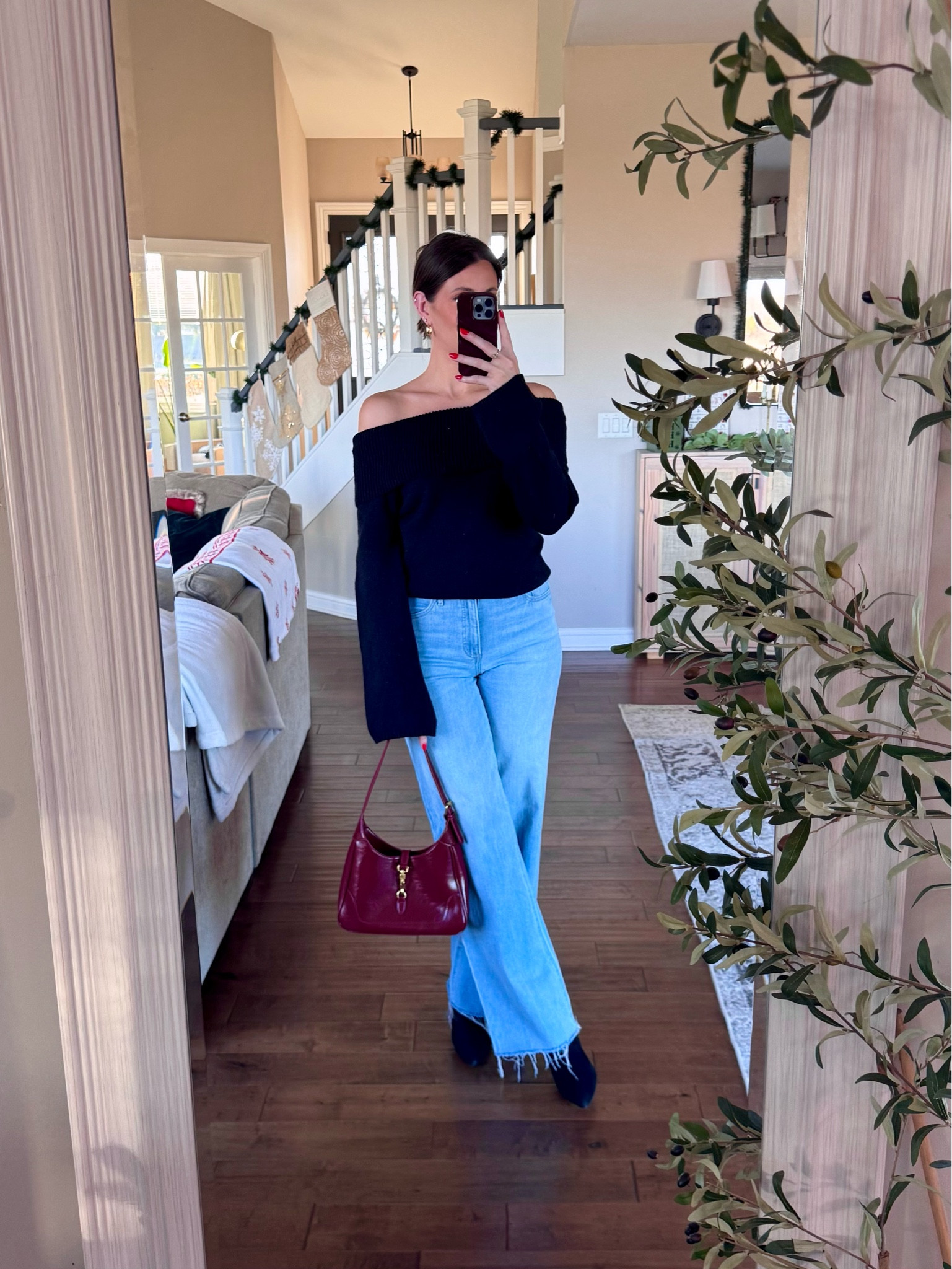 Casual holiday outfit
Wearing a medium in the top

#LTKSaleAlert #LTKSeasonal #LTKHoliday