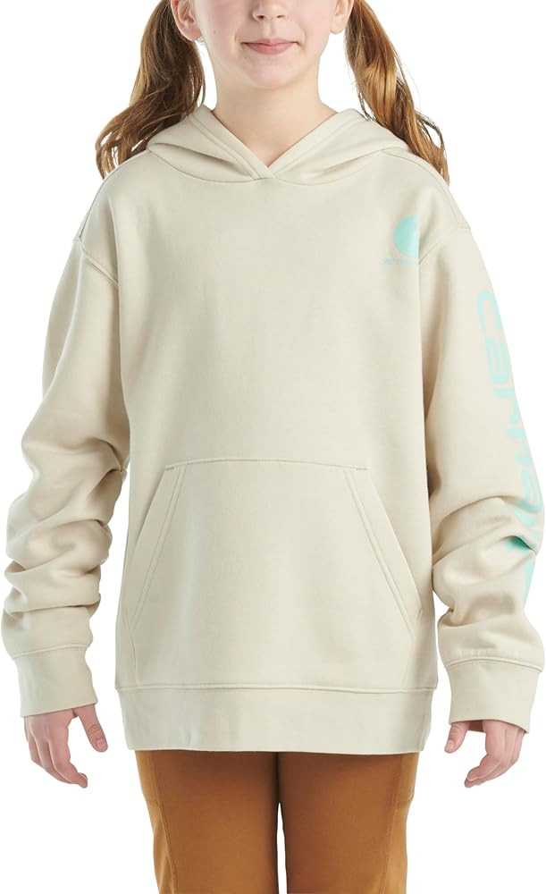 Carhartt Girls' Hoodie Fleece Pullover Sweatshirt | Amazon (US)