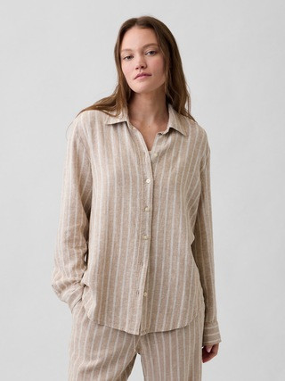 Linen-Blend Easy Shirt | Gap Factory