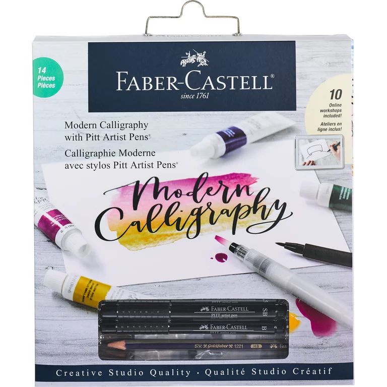 Faber-Castell Modern Calligraphy Kit - Lettering Set for Beginners (14 Pieces) | Walmart (US)