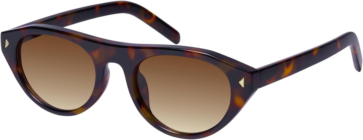 mosanana Trendy Oval Cat Eye Sunglasses for Women Retro Small Style MS25102 | Amazon (US)