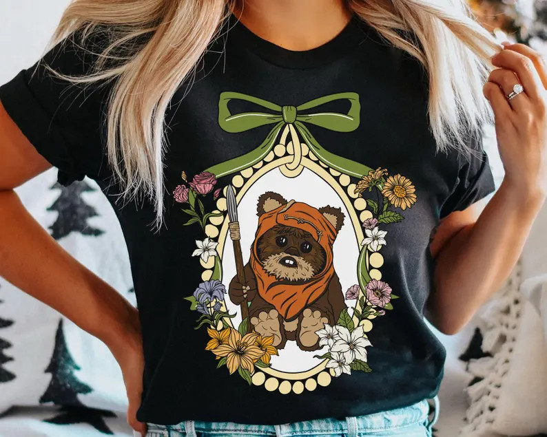 Funny Wicket Ewok Endor Yub Nub Floral T-shirt, Disney Star Wars Day 2025 Shirt, Galaxy's Edge Tr... | Etsy (US)
