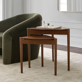 Retro Tripod Nesting Side Tables (18.5"–22.5") - Set of 2 | West Elm (US)