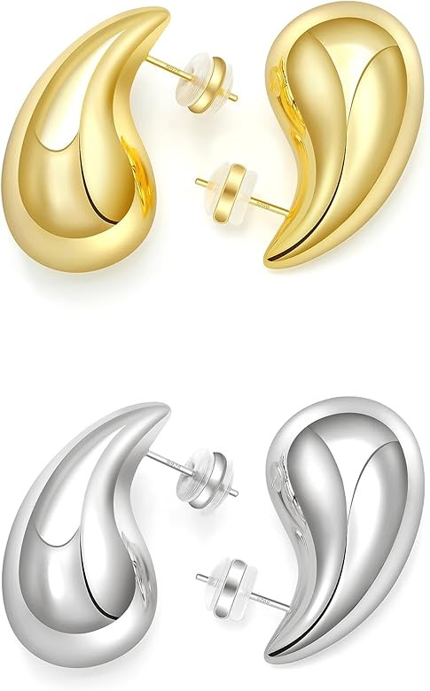 Gold Plated&Silver-18K ( 2pairs) | Amazon (US)