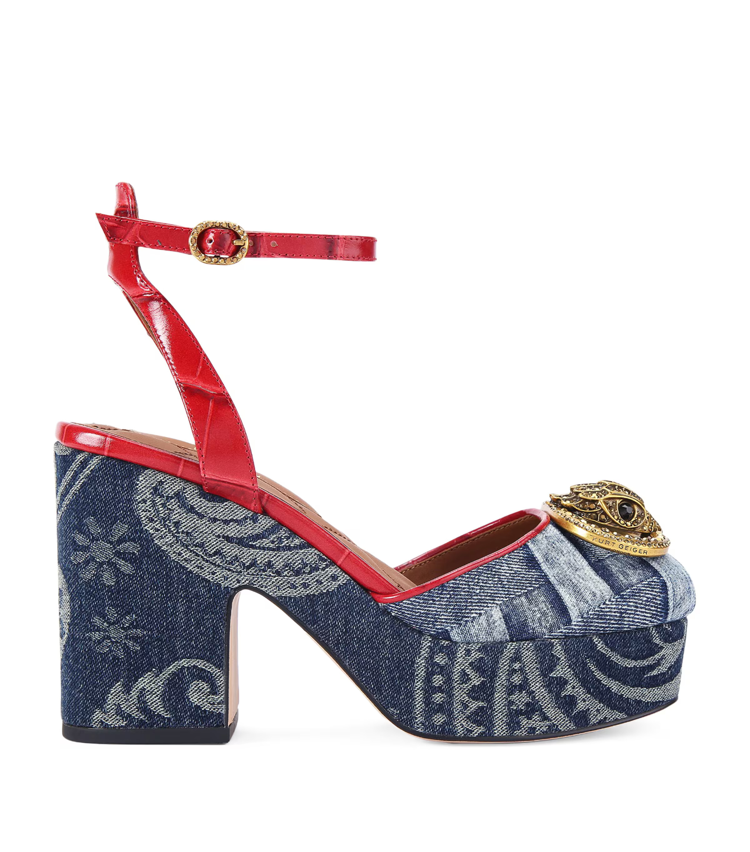 Kurt Geiger London Denim Chelsea Platform Heels | Harrods (US)