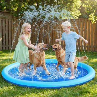 Joyfy 72" Splash Pad Sprinkler, Non-Slip Water Sprinkler Mat, Outdoor Water Toy Thickened Sprinkler for Kids Dogs Summer Fun Pool Water Games Mat | Target