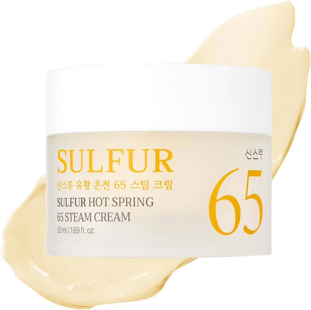 Sulfur Hot Spring Water 65% Repair Cream, Daily Face Cream Moisturizer for Dry Skin, Acne-prone, ... | Amazon (US)