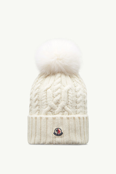 Wool & Cashmere Beanie with Pom Pom | Moncler