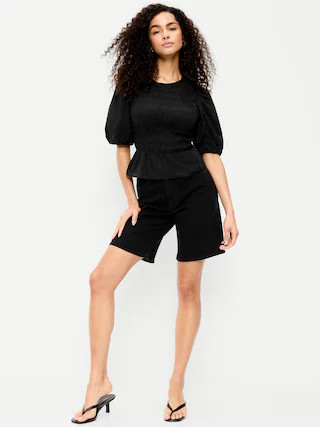 High-Waisted Wow Jean Shorts -- 9-inch inseam | Old Navy (US)