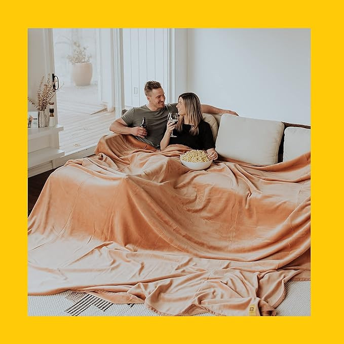 Big Blanket Co Original Stretch Camel | 120” x 120” (10' x 10') Extra Large Throw Blanket | S... | Amazon (US)