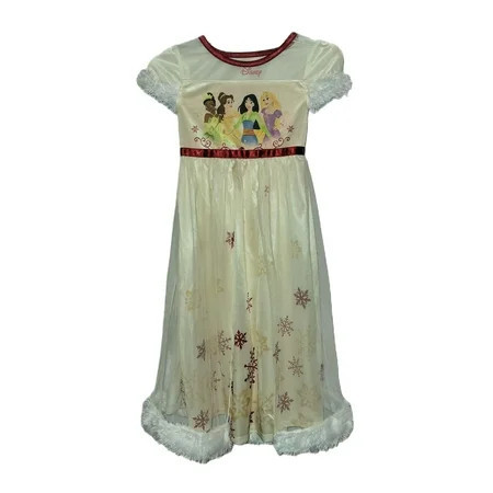 Disney Princess Winter Snowflake Print Christmas Nightgown (Medium 8) | Walmart (US)