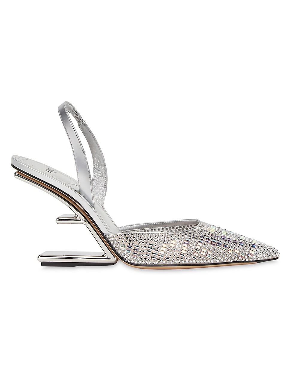 Women's Fendi First 95MM Crystal-Embelllished Pumps - Crystal - Size 6 | Saks Fifth Avenue