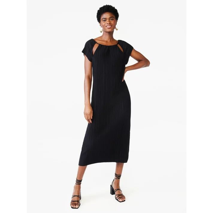 Scoop Women's Cutout Midi Dress | Walmart (US)
