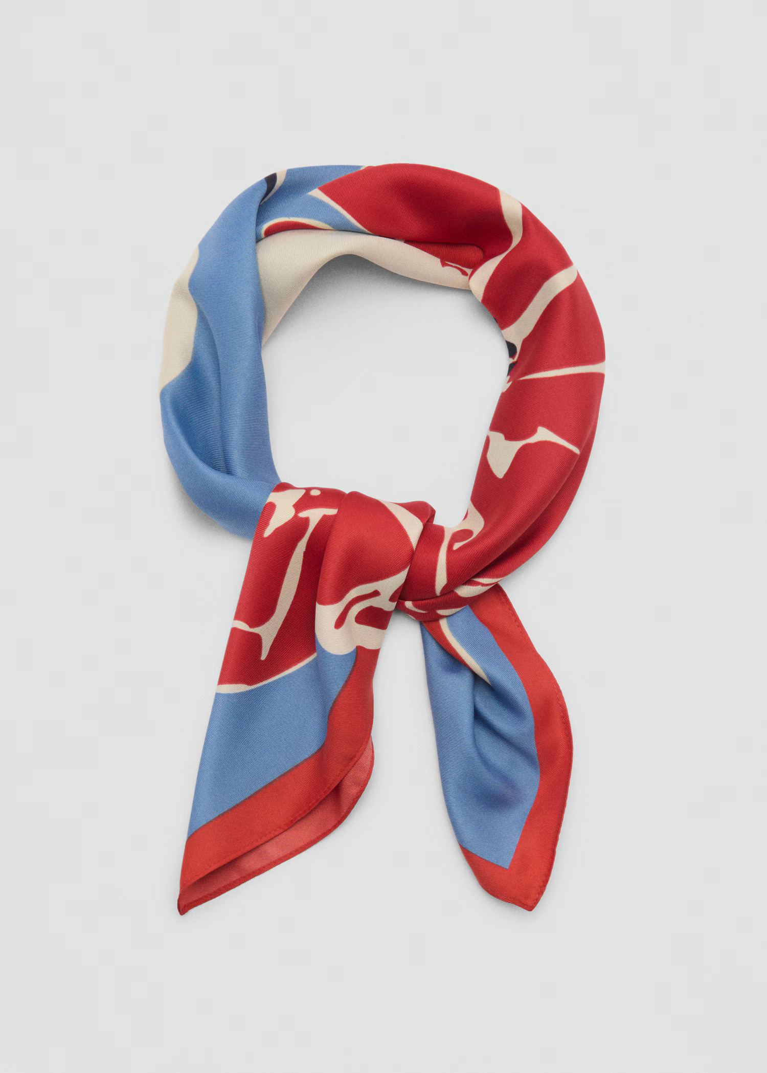 Floral satin scarf - Women | MANGO USA | Mango (US/MX/AU)