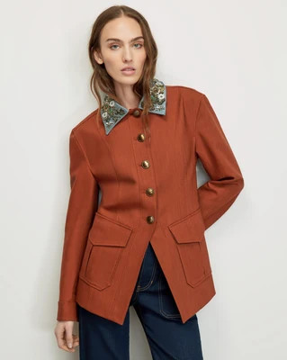 Veronica Beard Laramie Dickey Jacket Rust | Veronica Beard
