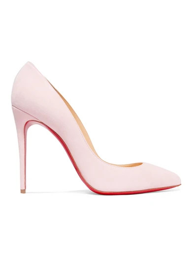 Christian Louboutin - Pigalle Follies 100 Suede Pumps - Baby pink | NET-A-PORTER (US)