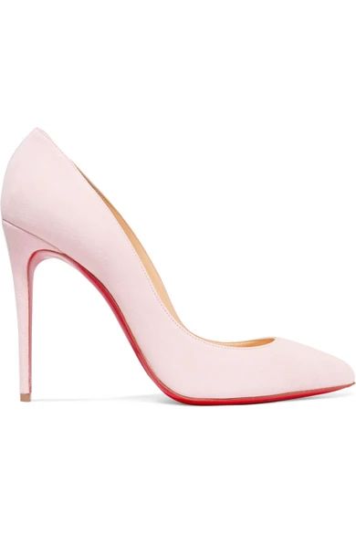 Christian Louboutin - Pigalle Follies 100 Suede Pumps - Baby pink | NET-A-PORTER (US)