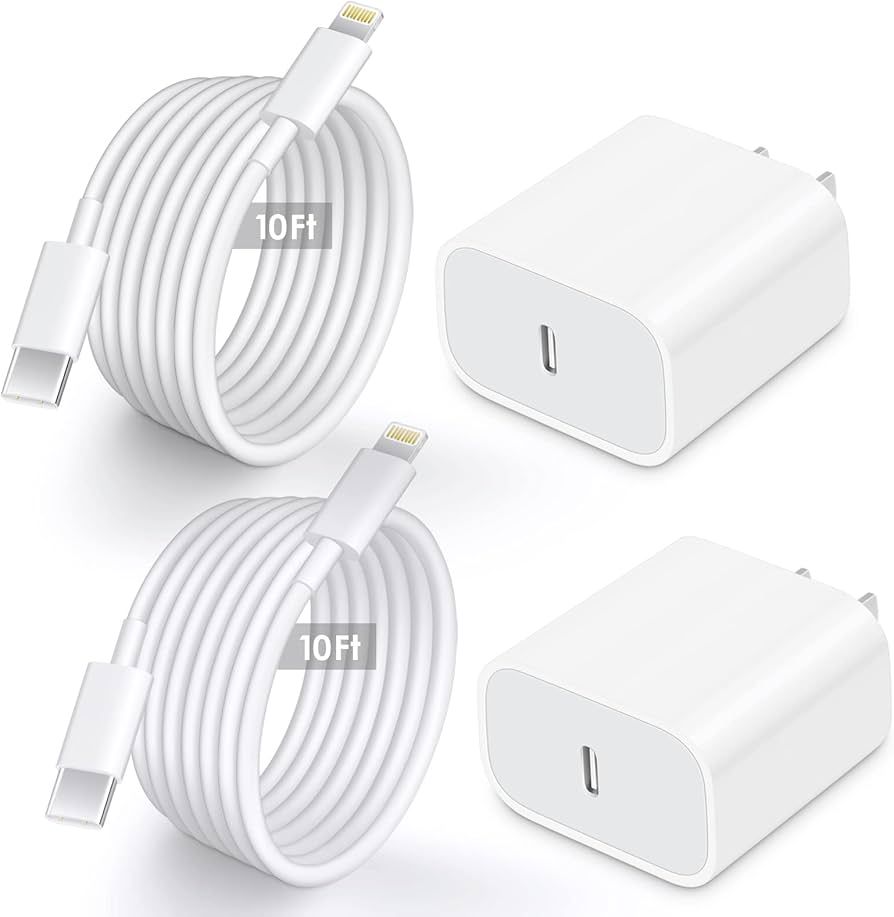 iPhone Charger 10 FT [Apple MFi Certified] 2Pack iPhone 13 14 Charger Fast Charging with USB C to... | Amazon (US)