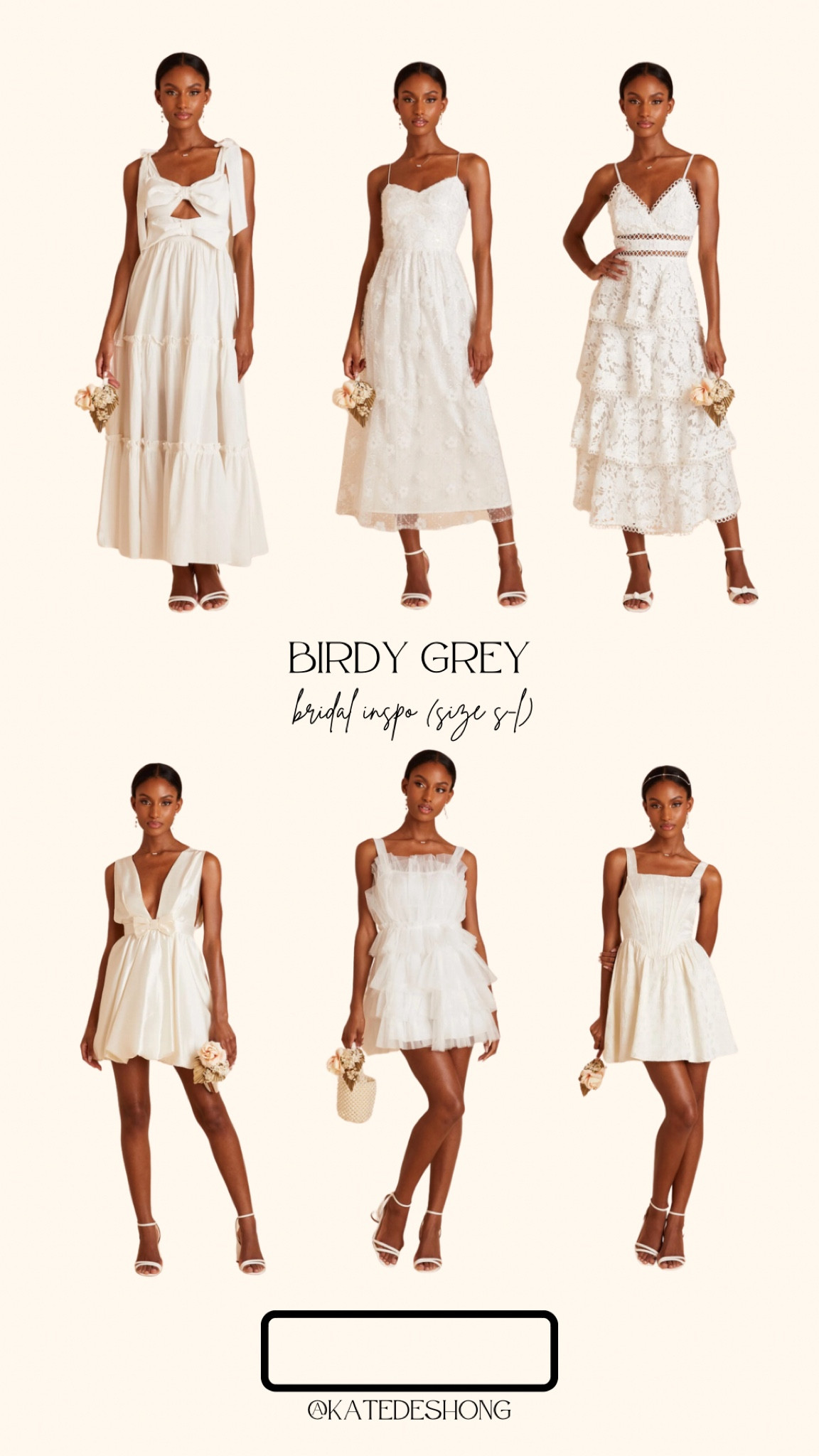 Birdy grey bridal looks! White dresses , mini dress , maxi dress 

#LTKfindsunder100 #LTKstyletip #LTKwedding