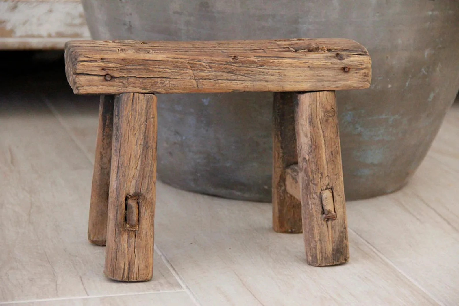 Antique Elm Milking Stool  Rustic Stool Wooden Stool | Etsy | Etsy (US)