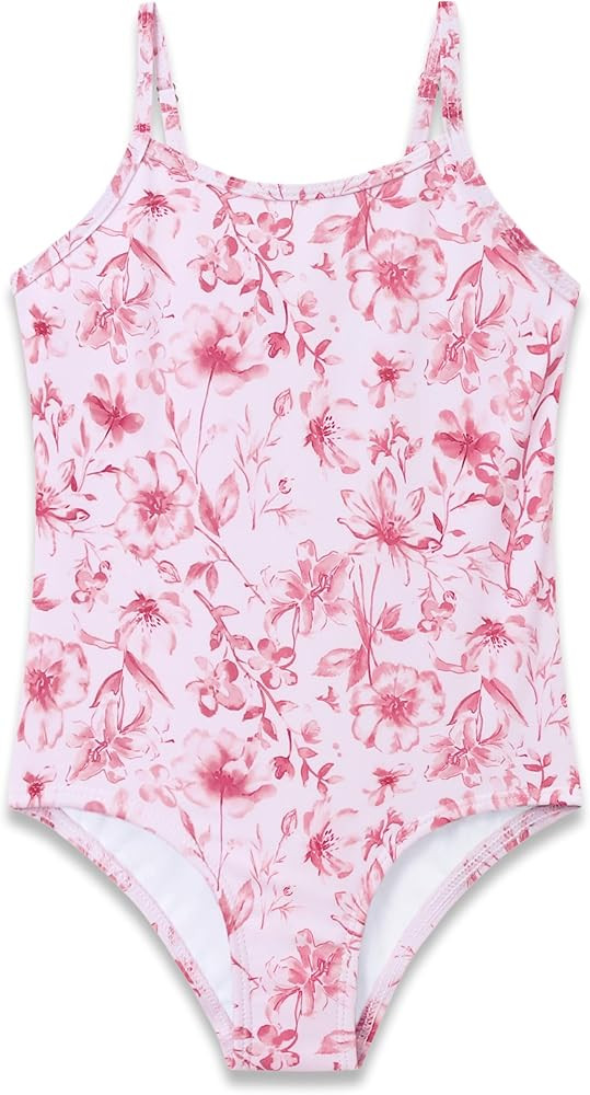 Girls One Piece Swimsuits Adjustable Double Strap for Kids Palm Tree Print Toddler Bathing Suit S... | Amazon (US)