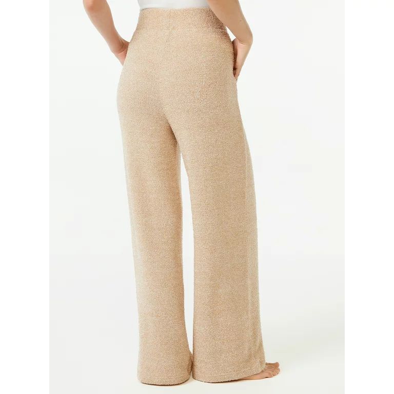 Joyspun Women's and Women's Plus Chenille Wide Leg Pajama Pants, Sizes up to 3X | Walmart (US)