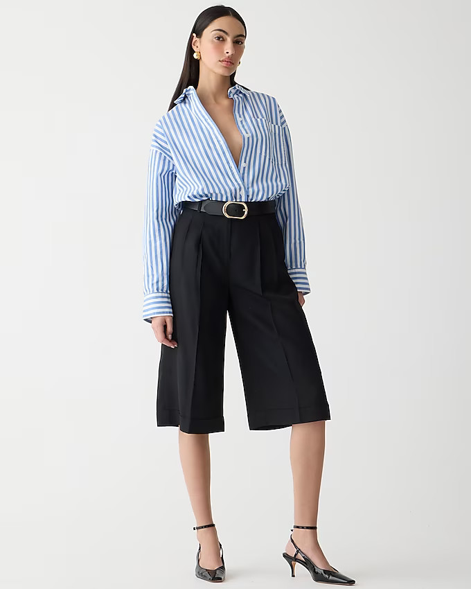 Étienne oversized shirt in striped lightweight oxford | J. Crew US