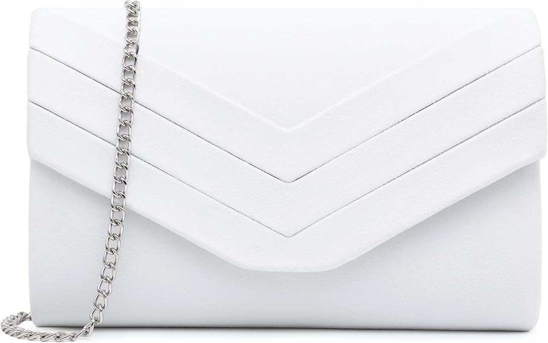 Milisente Evening Bag for Women, Suede Envelope Evening Purses Crossbody Shoulder Clutch Bag | Amazon (US)