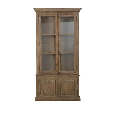 Esneider 96" Tall Cabinet, Brown | Wayfair North America