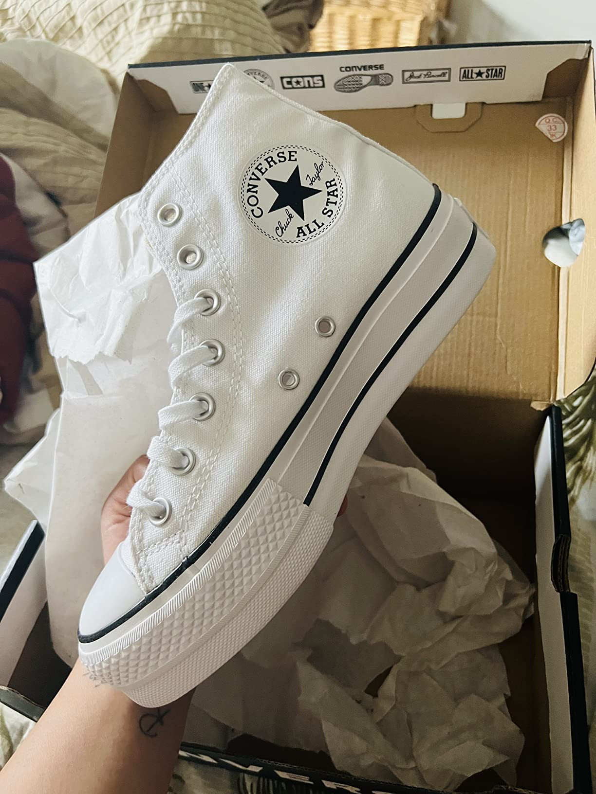 Converse Women's Chuck Taylor All Star Lift Platform Denim Fashion Sneakers | Amazon (US)