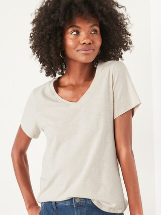 EveryWear Slub-Knit V-Neck T-Shirt for Women | Old Navy (US)