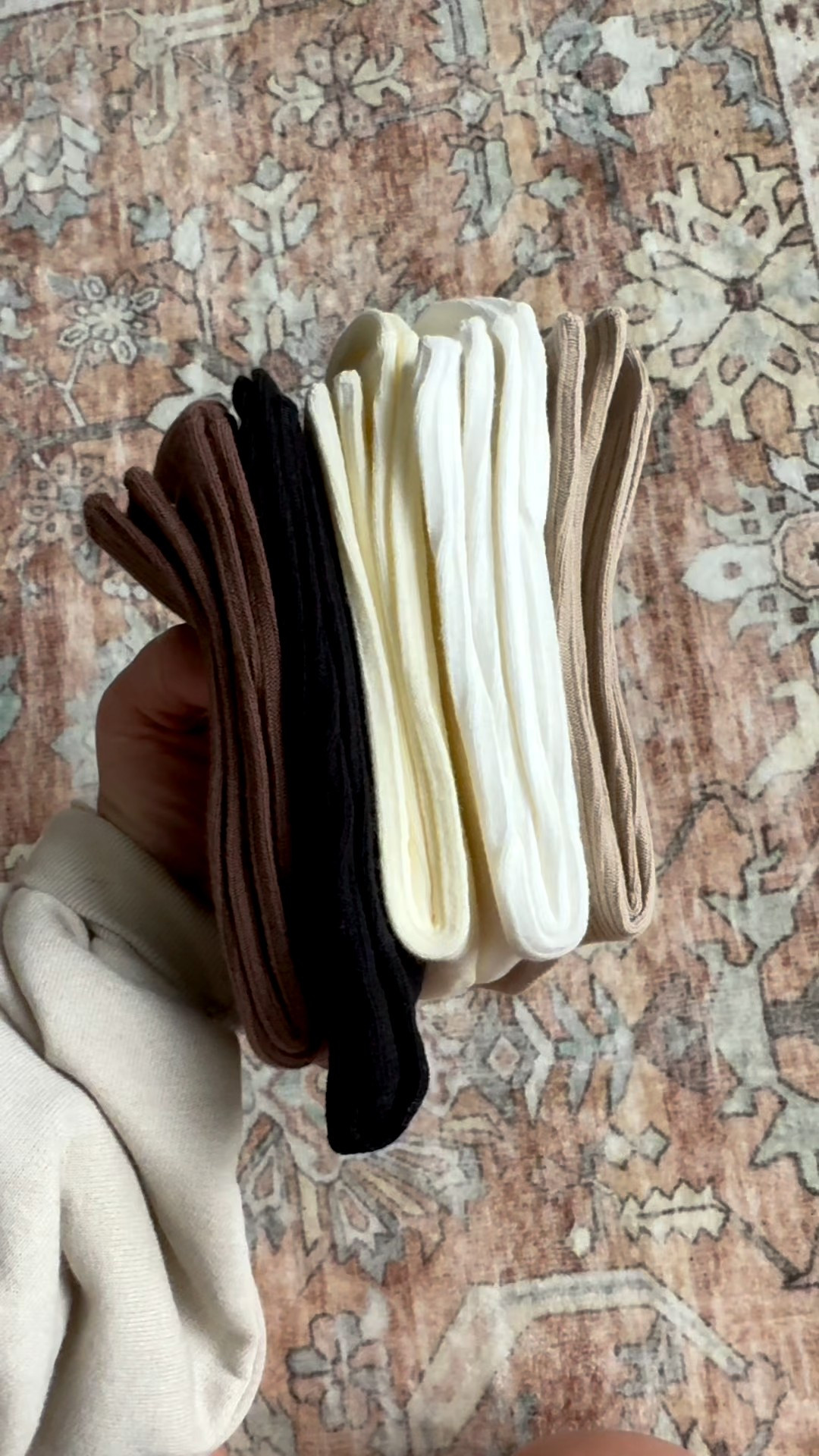 The socks you need for fall & winter! ❄️ 
Two different heights, neutral fall colors, not bulky👌🏼

Loving both pairs of shoes as well! You can’t go wrong. 