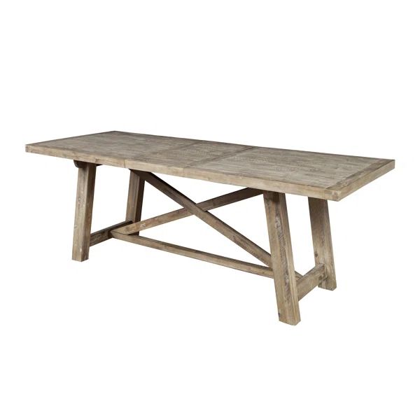 Fahey Extendable Acacia Solid Wood Trestle Dining Table | Wayfair North America