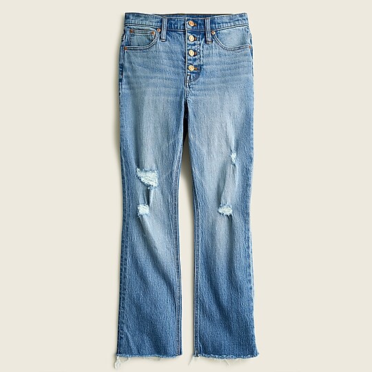 Petite 10" demi-boot crop jean in Greenwich Street wash | J. Crew US