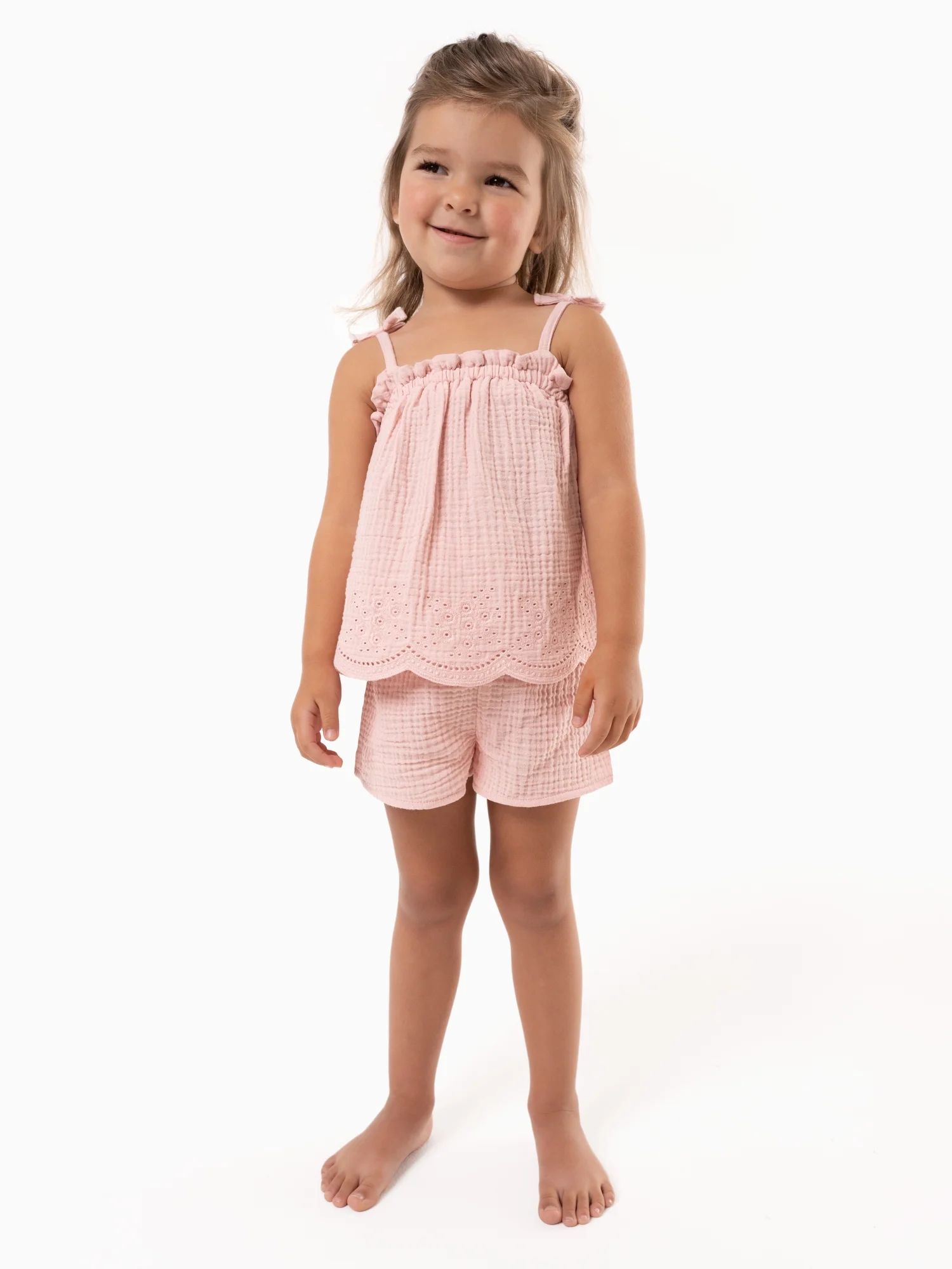 Modern Moments by Gerber Toddler Girl Gauze Outfit Set, 2-Piece, Sizes 12M-5T - Walmart.com | Walmart (US)