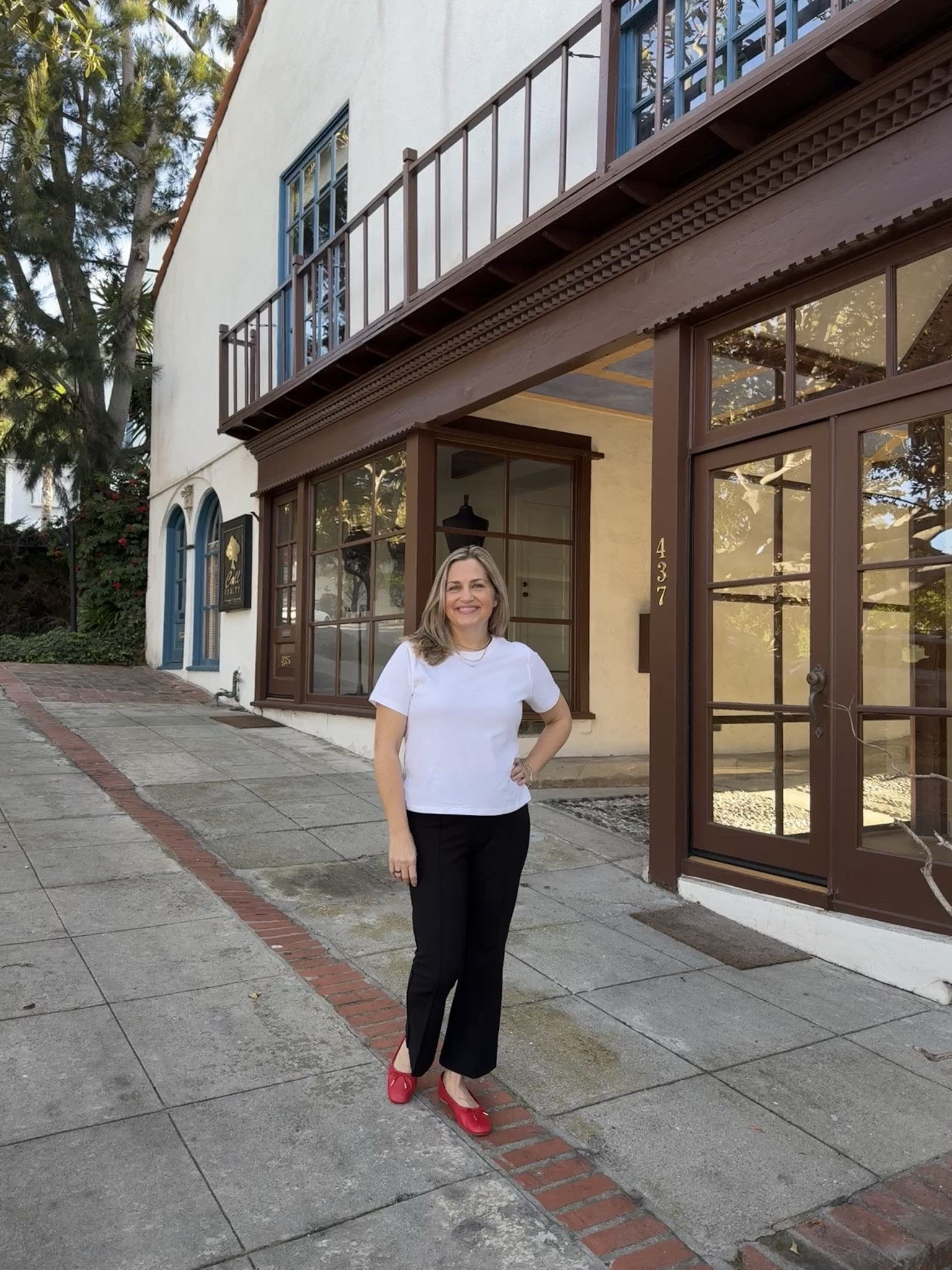 Sometimes simple is the best way to go. I love these pants and this $15 white T-shirt is going to be worn constantly! Adding a pop of red just gives the outfit a fun touch. ￼

#LTKOver40 #LTKootd #LTKspring