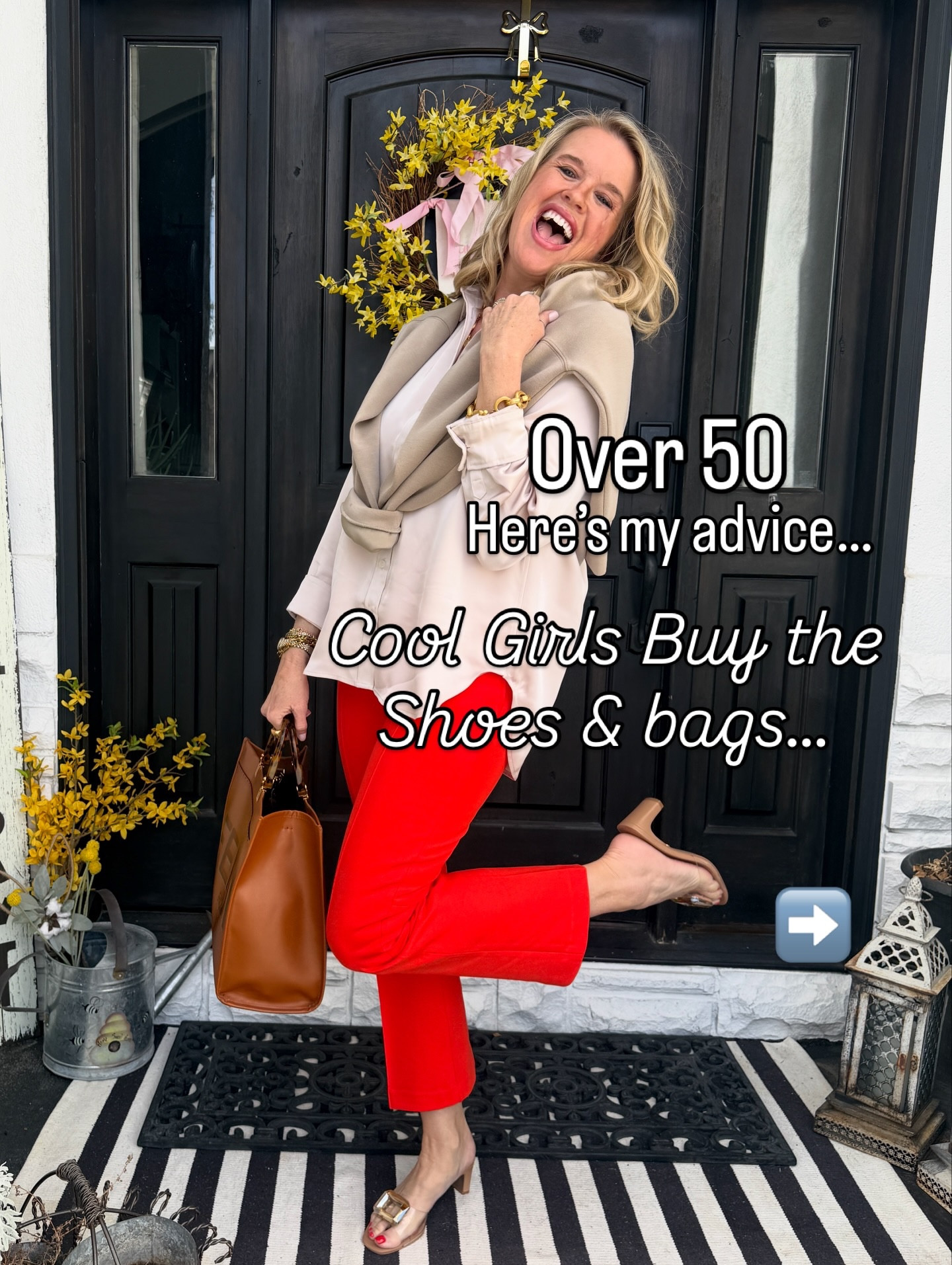 Spring Style over 50

Cool girls buy the Shoes & Bags….
They truly finish off every outfit✔️

 These NEW neutral kitten heels by Cecelia NYC are truly so special, they dress up any simple outfit!
Save 15% with code Darcyvandenberg 

Love designer bags and want to try out the latest and greatest, without committing? 
Join Vivrelle and get your first month free with my code: DARCY and link…

My full outfit is Spanx all tts and save 15% with code Deardarcyxspanx 
.
Silk shirt tts
Pant pull on kick flare 
Air essentials crewneck sweatshirt tts 

Jewelry is Julie Vos 



#springinspo #styleover50 #coolgirls #midlife

#LTKOver40 #LTKSaleAlert #LTKootd