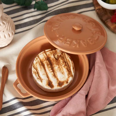 Terra Cotta Brie Baker with Wood Spreader | Wayfair North America