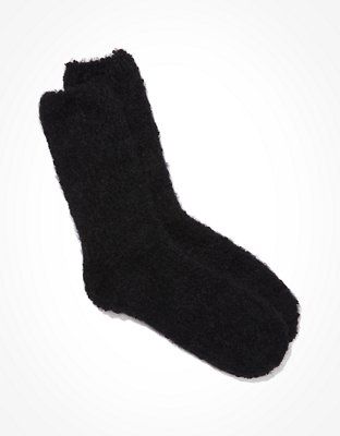 AE Fuzzy Sherpa Crew Sock | American Eagle Outfitters (US & CA)