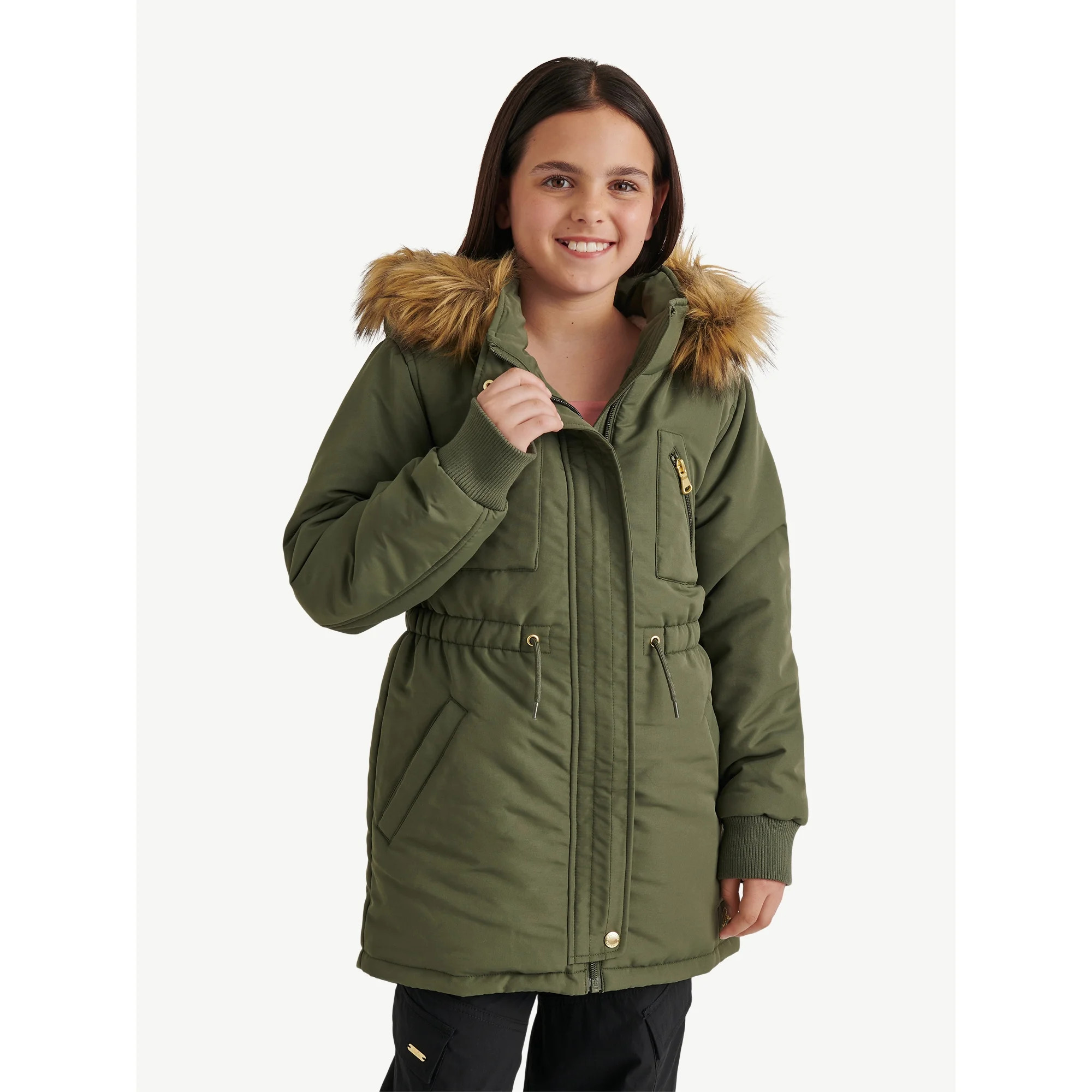 Justice Girl's Canvas Parka, Sizes XS - XL | Walmart (US)
