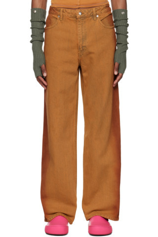 Eckhaus Latta - Orange Wide Leg Jeans | SSENSE