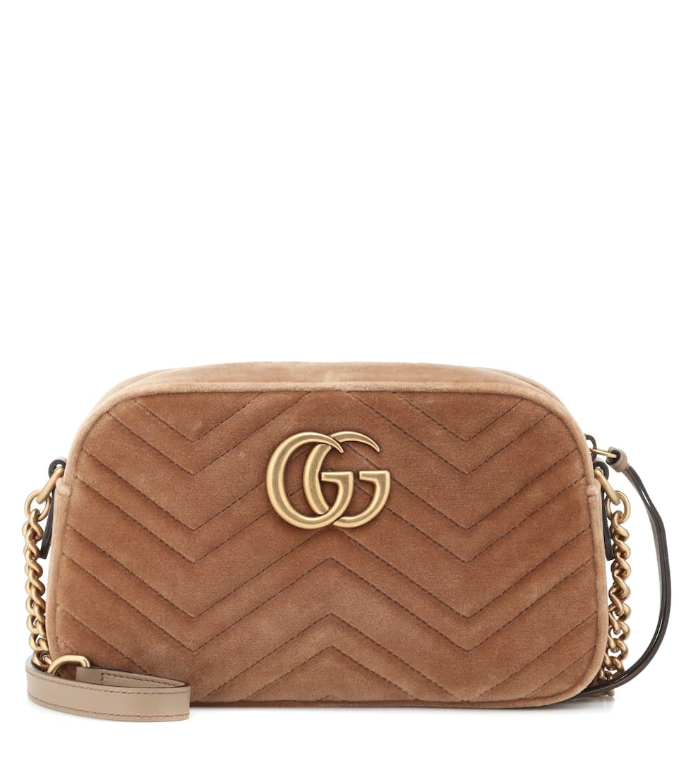 GG Marmont Small velvet shoulder bag | Mytheresa (US/CA)