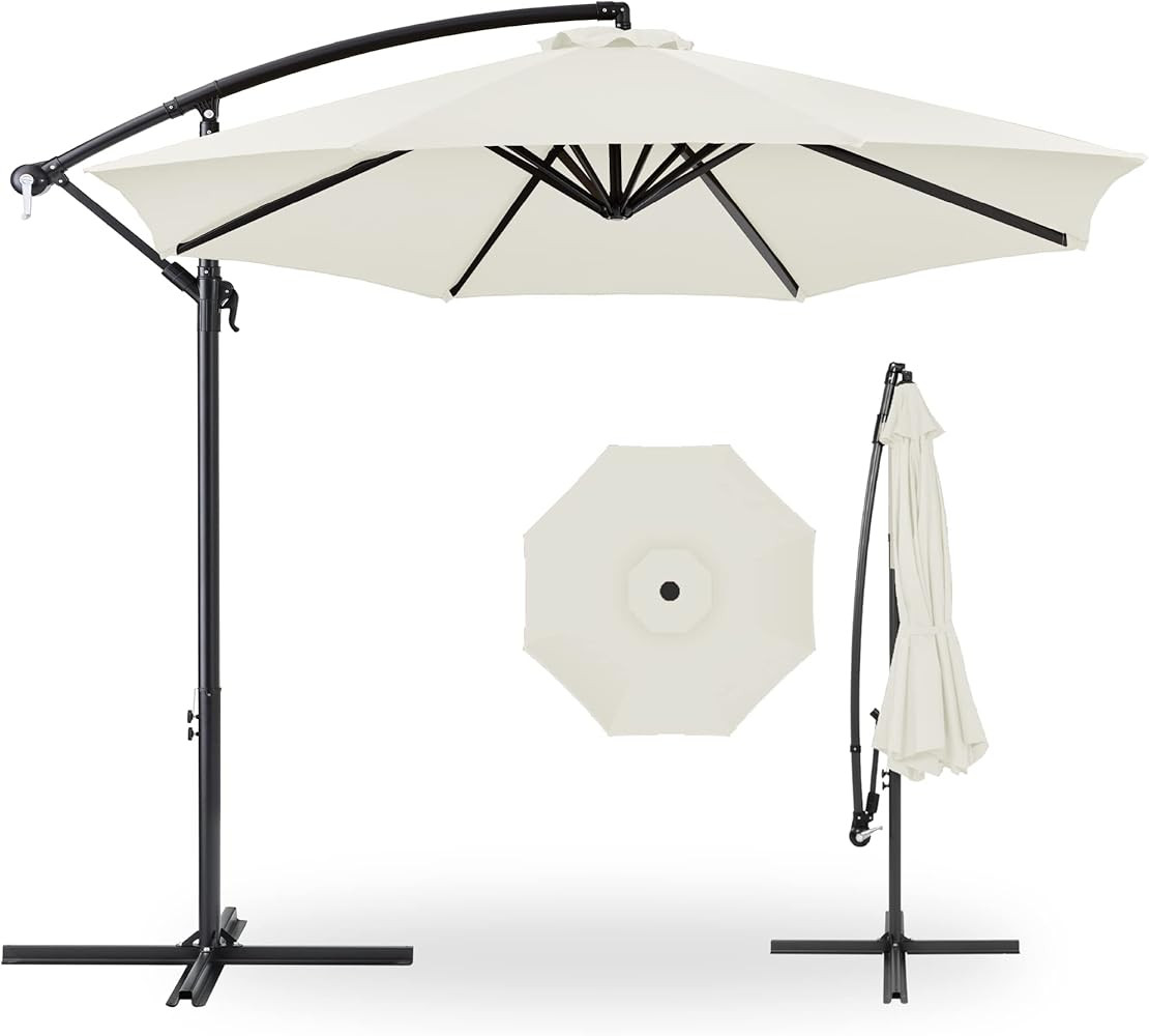 Best Choice Products 10ft Offset Hanging Market Patio Umbrella w/Easy Tilt Adjustment, Polyester ... | Amazon (US)