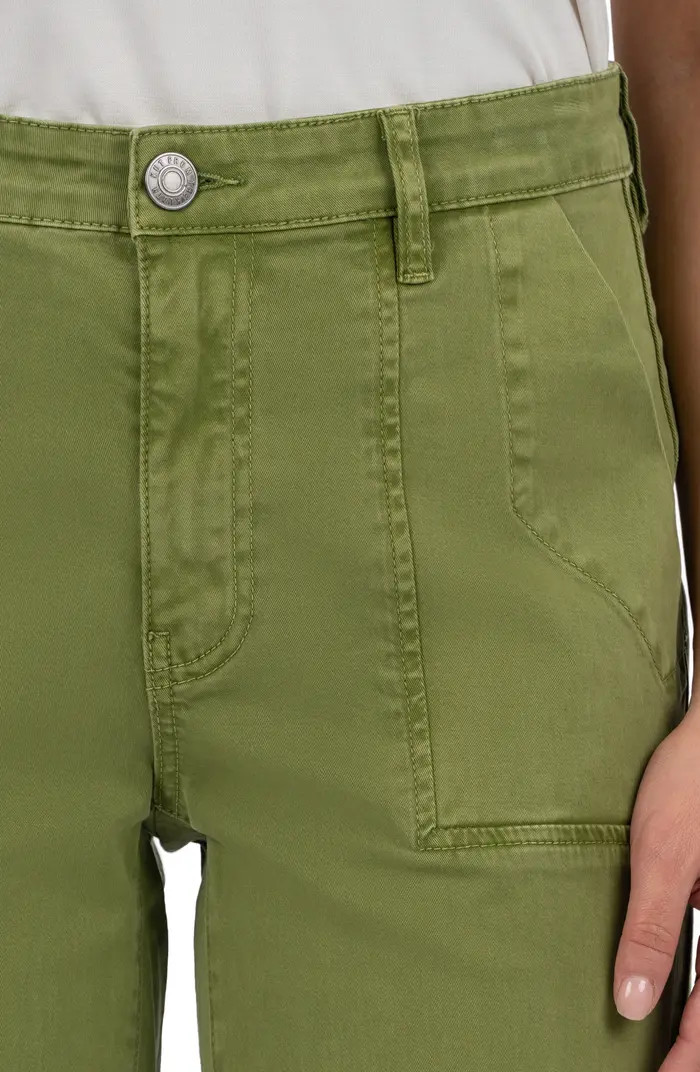 Ashton Crop Barrel Linen Blend Pants | Nordstrom