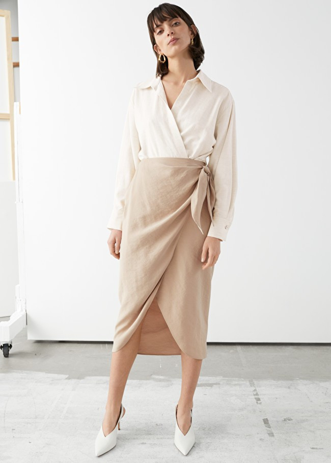 Sarong Wrap Midi Skirt | & Other Stories (EU + UK)