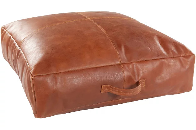 Surya Barrington Leather Floor Pillow | Ashley Homestore