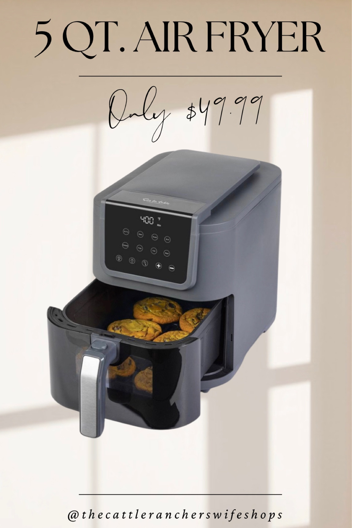 HUGE price drop on the Sur La Table Kitchen Essentials 5qt Air Fryer in gray @target . #target #airfryer #sale 

#LTKhome #LTKsalealert #LTKfamily
