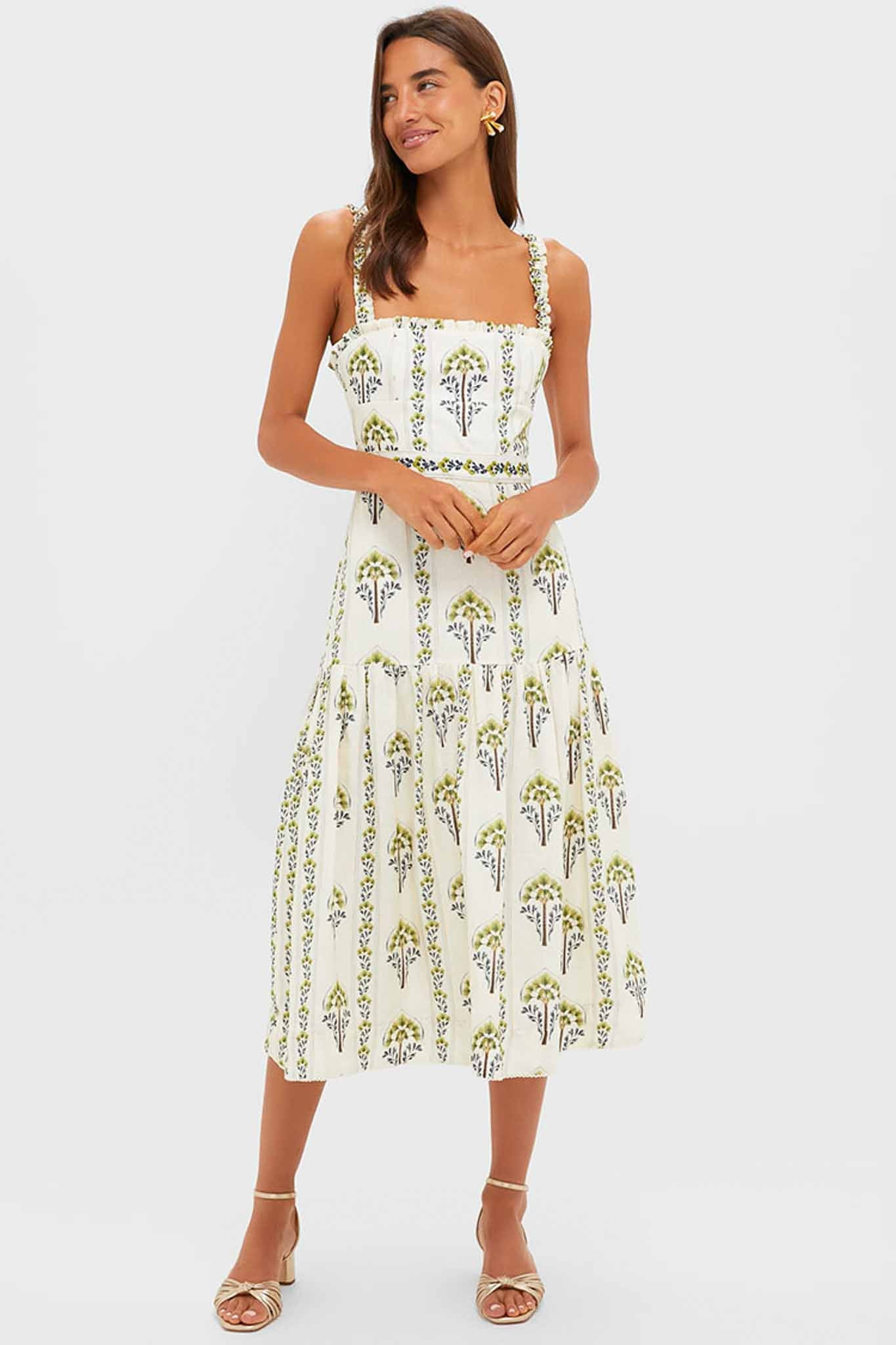 Moriche Nispero Embroidered Midi Dress | Tuckernuck (US)